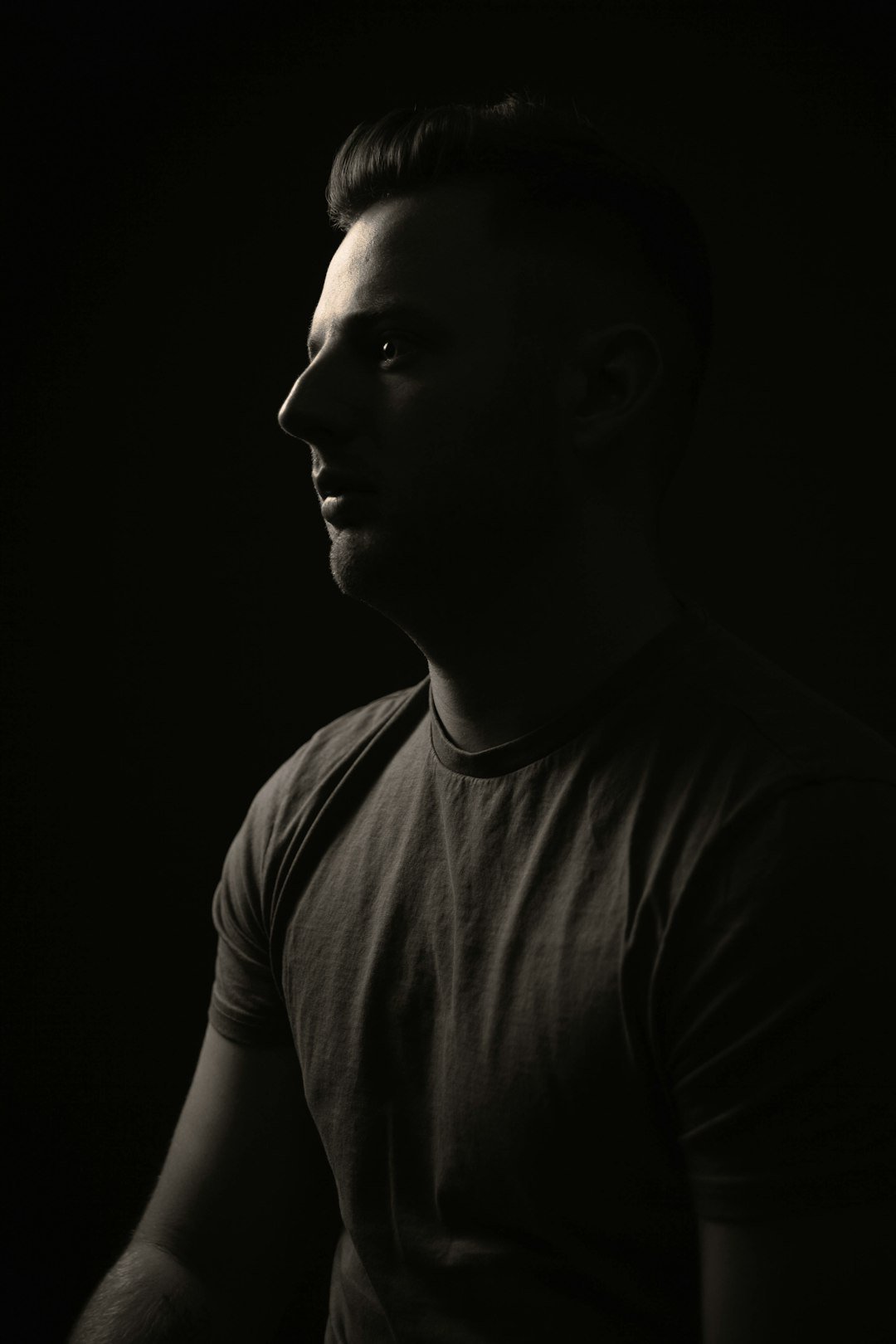 Moody portrait of a man